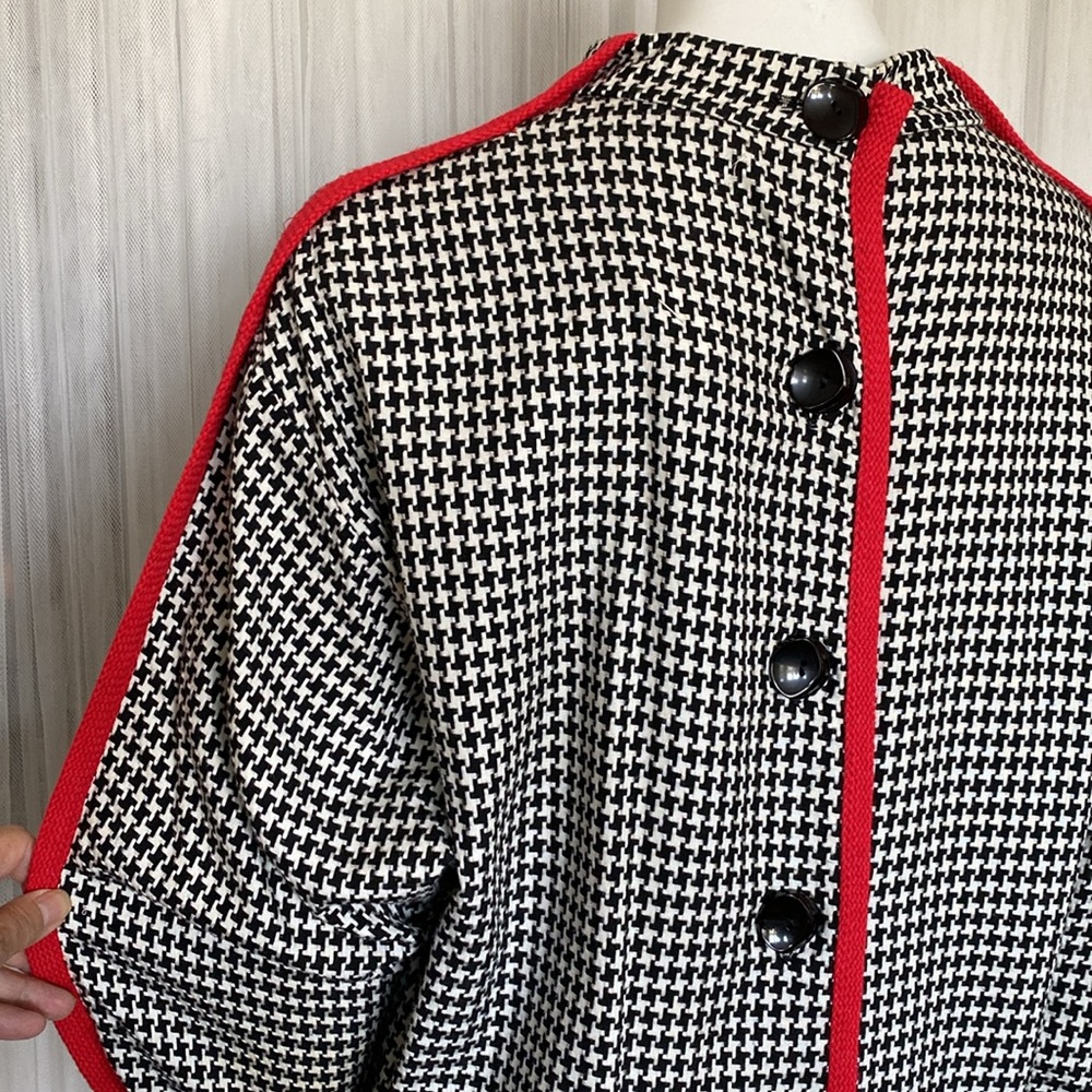 REDUCED!!!Vintage 70’s Jac Dale by Nina Wills houndstooth black and white! - Picture 12 of 17
